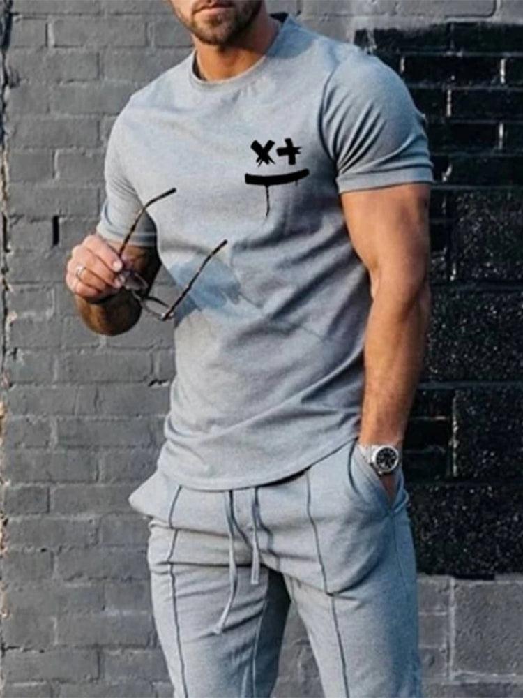 Men's Short Sleeve T-Shirt Tracksuit