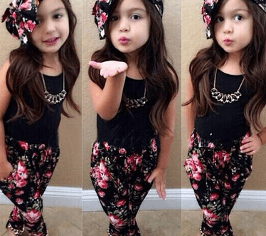 Girls Floral Outfit Set