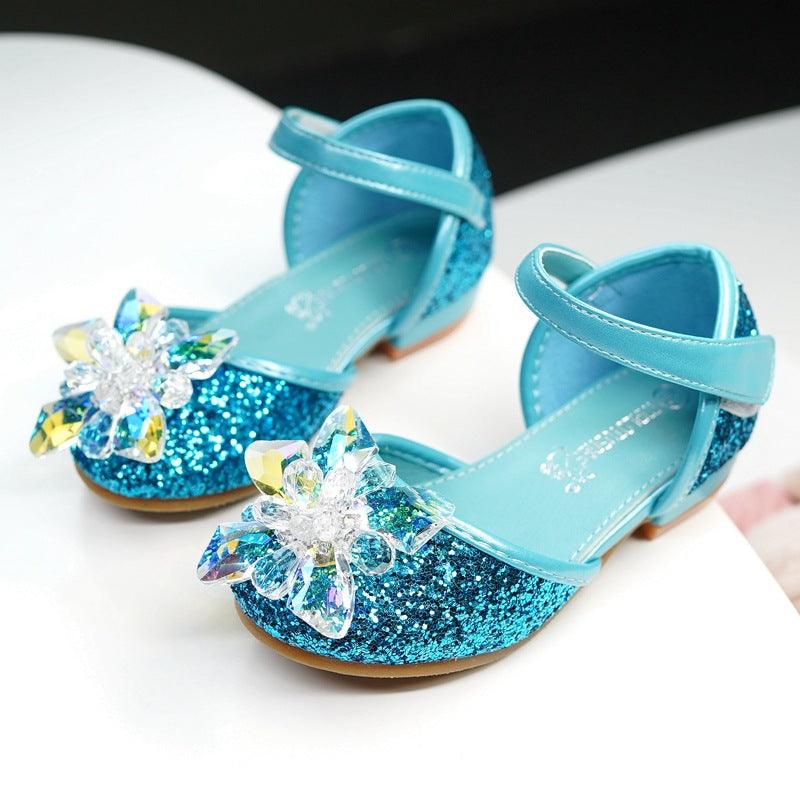 Girls Stunning Crystal Rhinestone Single Shoes