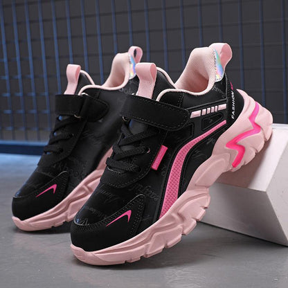 Girls Waterproof Leather Casual Trainers