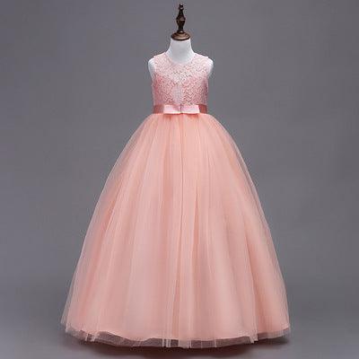 Girls Stunning Ice Queen Elegant Net Yarn Princess Dresses