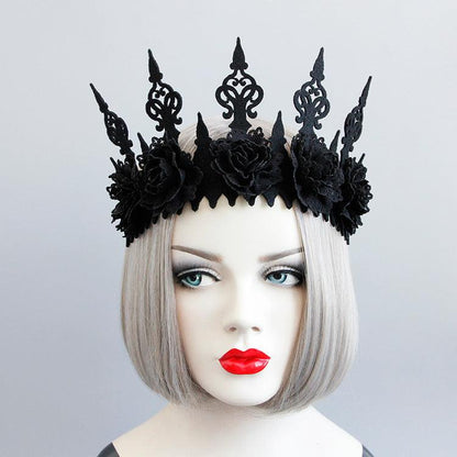 Black Crown Makeup, Mask, Garland, Headband