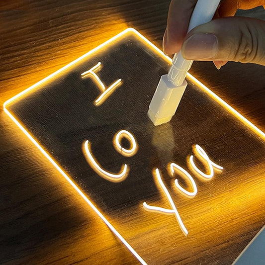 Message Board Light With Pen Night Lamp Creative Note Board Led USB