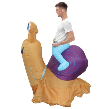 Halloween Riding Snail Inflatable Adult Clothing Outfit - Funny Makeup Costume Props