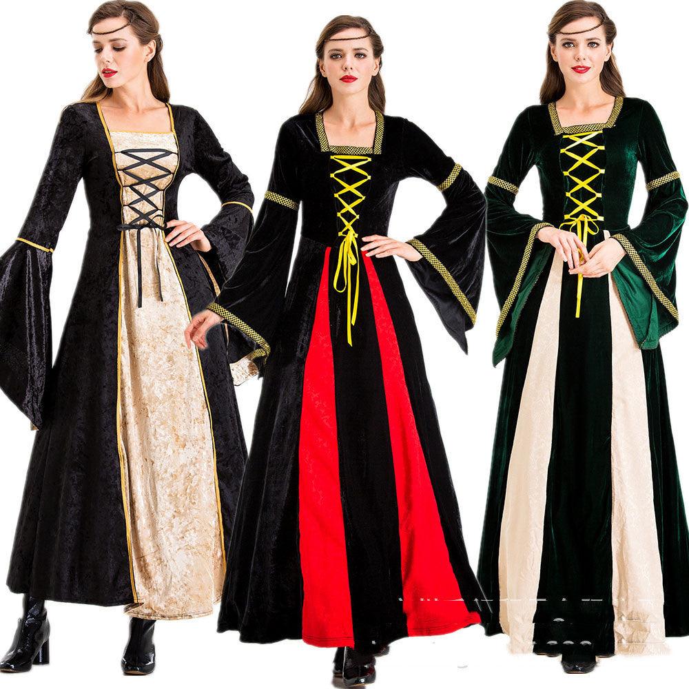 Medieval Retro Performance Costume: Irish Velvet Dress