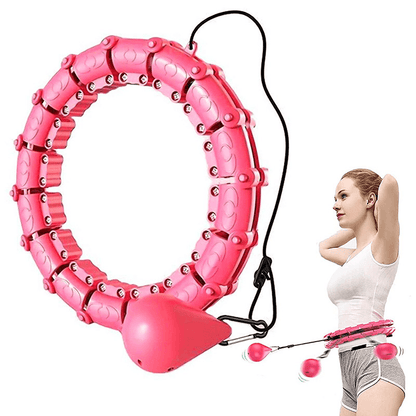 Weight Loss Smart Weighted Fitness Hoops Equipment Infinity Hoop Plus Size Detachable 24 Knots, Abdomen Fitness, For Beginners