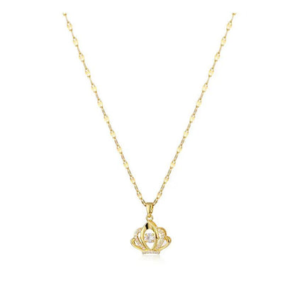 Simple Full Diamond Perfume Bottle Clavicle Chain Necklace