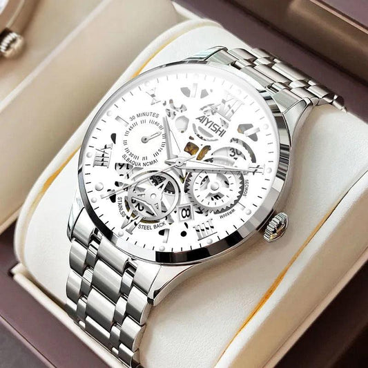 Quartz Automatic Non-mechanical Watch-Stainless Steel - Men's