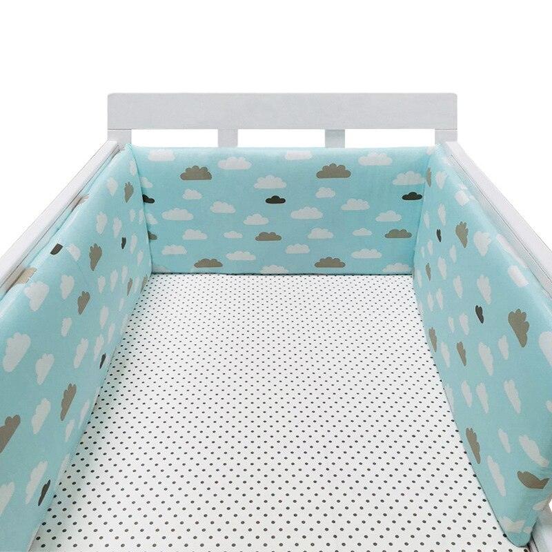 Thick One-piece Crib Around Cushion Cot Protector Pillows