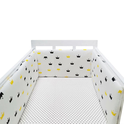 Thick One-piece Crib Around Cushion Cot Protector Pillows