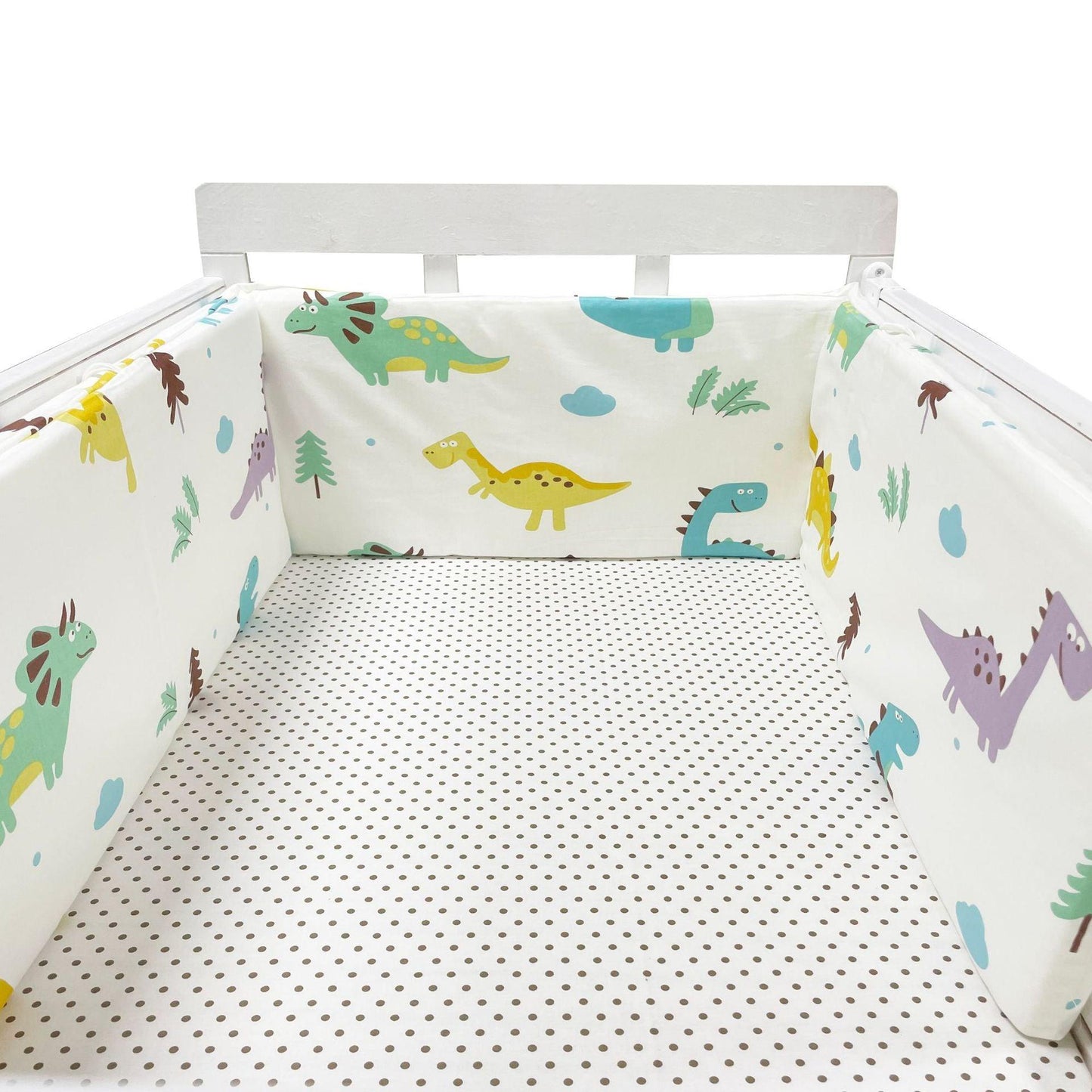 Thick One-piece Crib Around Cushion Cot Protector Pillows