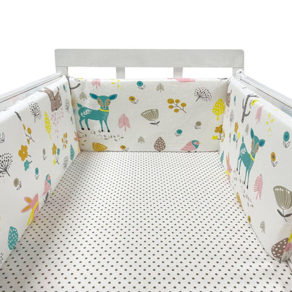 Thick One-piece Crib Around Cushion Cot Protector Pillows