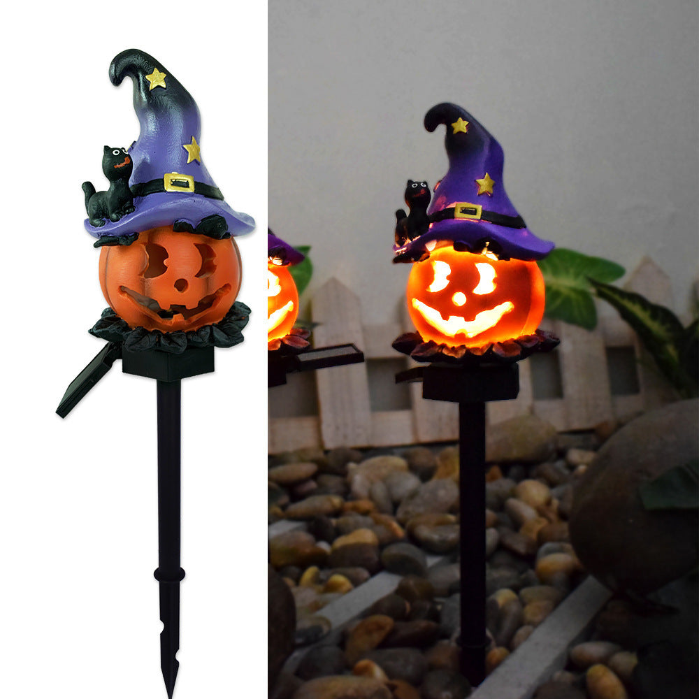 Halloween Solar Pumpkin Lamp Iron Outdoor Creative Atmosphere