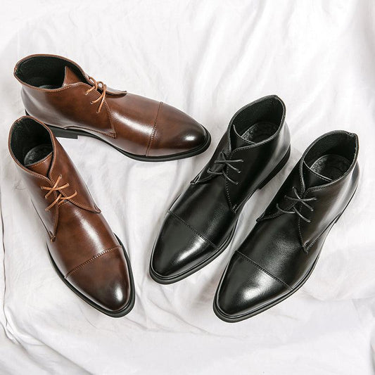 Mens Leather Formal Business Shoe Boots