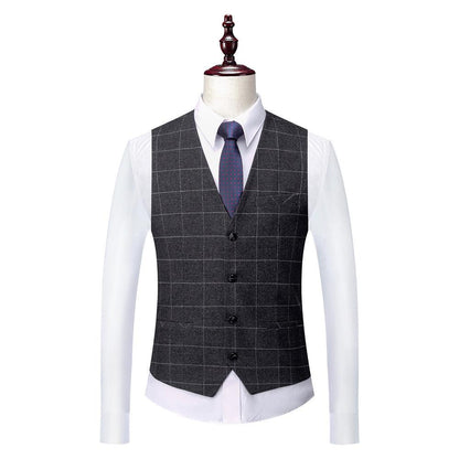 Mens 3Pc Stylish Pattern Checked Suit