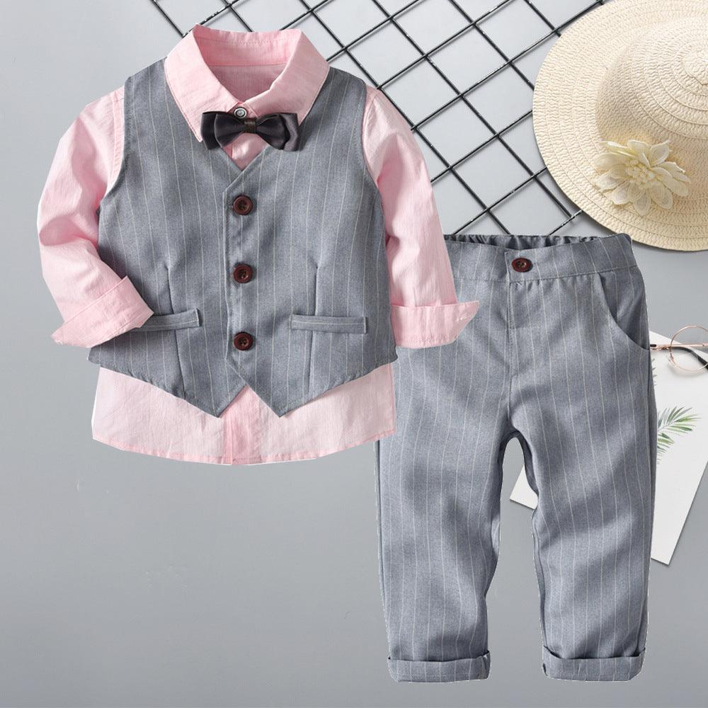 Boys 4 Pc Gentleman Bow Suits  9Months - 6Years