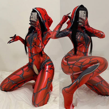 Halloween Sexy Lingerie Bodysuit Cosplay Costume  Female Zipper Crotch