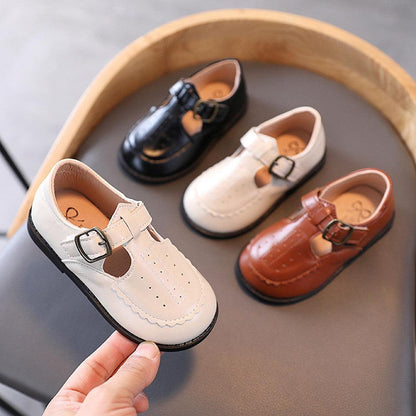 Boys & Girls Fashionable Breathable PU Leather Shoes