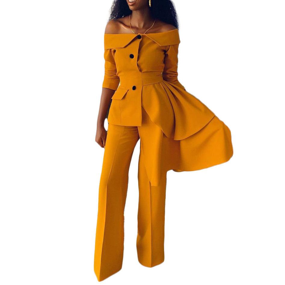 Ladies Unique Africa Style Two-piece Trouser Suit