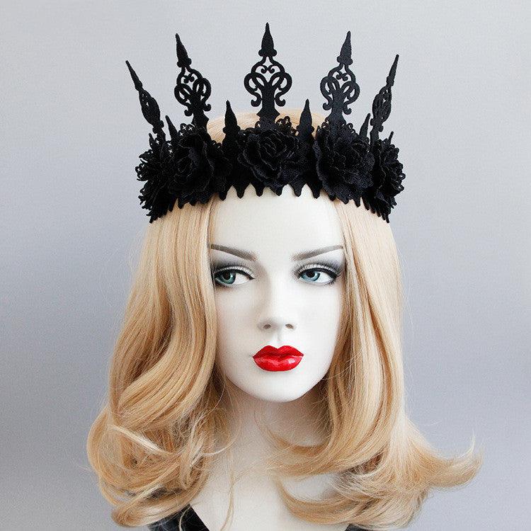 Black Crown Makeup, Mask, Garland, Headband