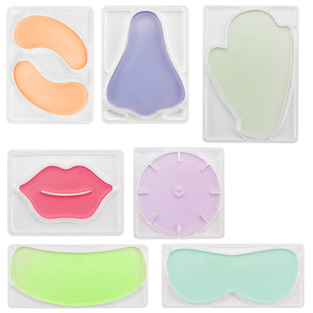 Facial Mask Set, Hand-Touch Lip Mask, Eye Bag Mask, Eye Mask, Nasal Mask, Makeup Worker