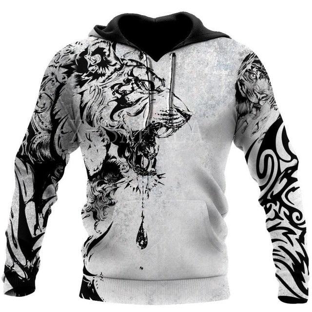 Hoodies For Men Cool Animal-print