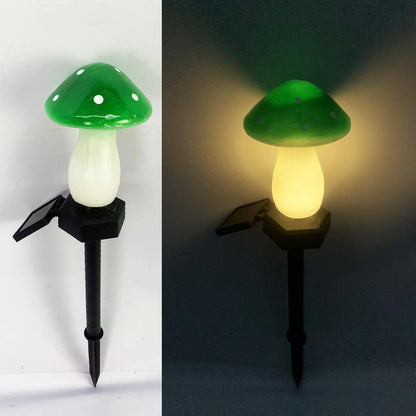 Solar-Powered Plastic Mushroom Night Light for Outdoor Spaces such as Courtyards, Gardens, Balconies, and Lawns - Waterproof Landscape Ornament with Colourful Illumination