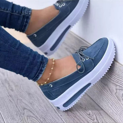 Casual Platform Heel Peas Loafers Shoes