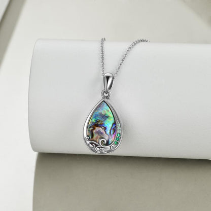 Urn Necklace Silver Teardrop for Ashes Retro Silver Necklace for Lover