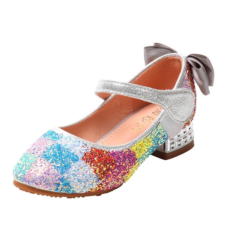 Girls Stunning Princess Flash Diamond Shoes oft Sole 4-13 Years