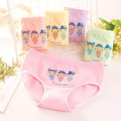 Girls Underwear Pure Cotton Knickers x4