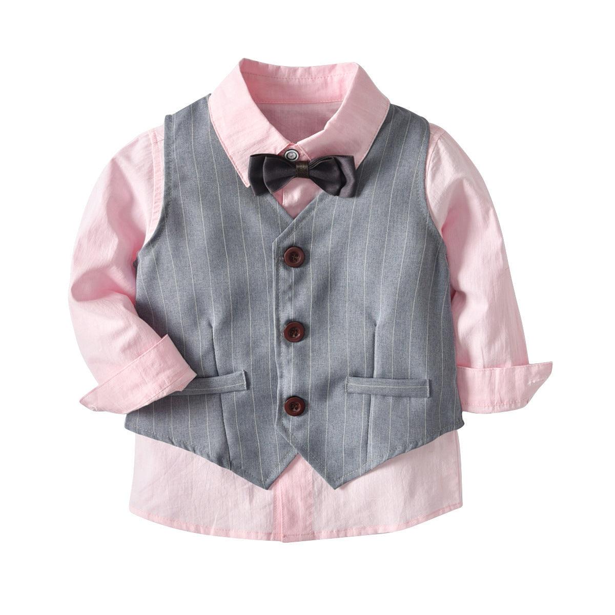 Boys 4 Pc Gentleman Bow Suits  9Months - 6Years