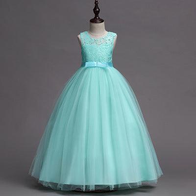 Girls Stunning Ice Queen Elegant Net Yarn Princess Dresses