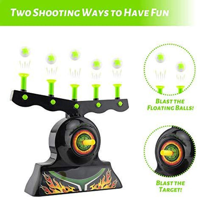 Toy Shooting Game Glow In The Dark Floating Ball Target Practice Hover Shot 1 Blaster 10 Soft Foam Balls 3 Darts