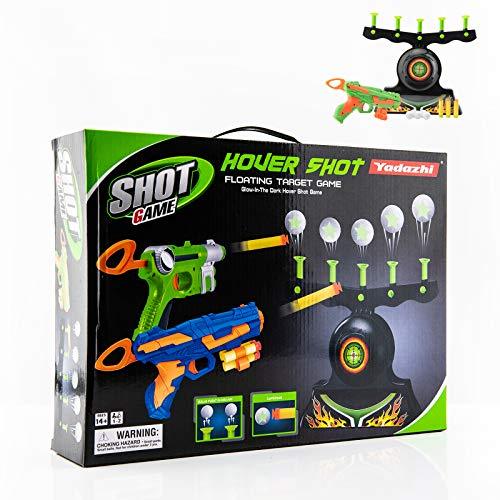 Toy Shooting Game Glow In The Dark Floating Ball Target Practice Hover Shot 1 Blaster 10 Soft Foam Balls 3 Darts