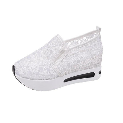 Ladies Cute Casual Lace Platform Sandal Pump Shoes