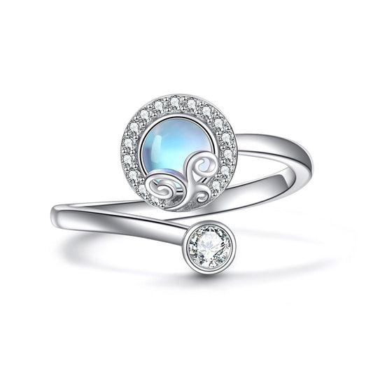 Moonstone Spinner Adjustable rotatable rings. Helps with Anxiety