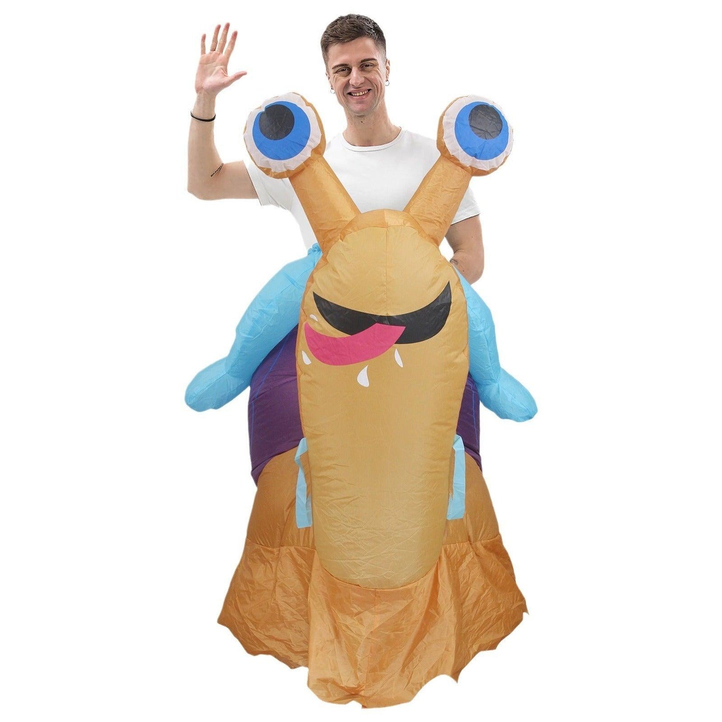 Halloween Riding Snail Inflatable Adult Clothing Outfit - Funny Makeup Costume Props