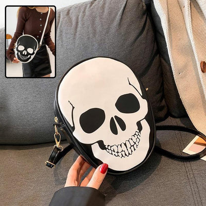 Halloween Skull Shoulder Bag: A Quirky Messenger Bag for Kids and Couples, Perfect for Outdoor Activities and Carrying Small Phones for Women.