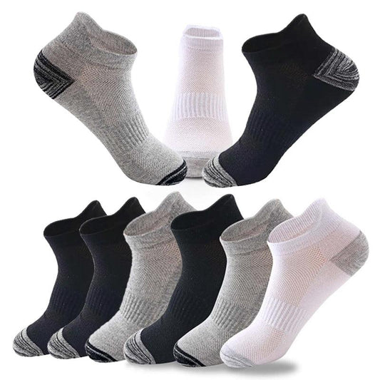 Men's Socks Cotton Socks Breathable Waist Mesh Boat x 10