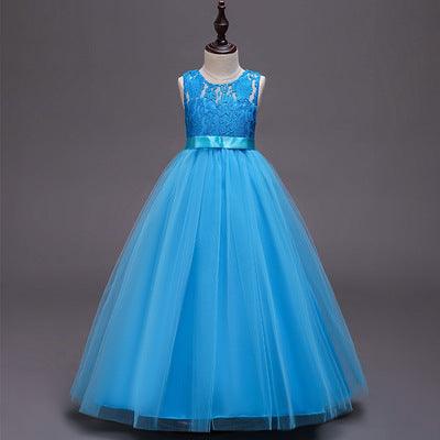 Girls Stunning Ice Queen Elegant Net Yarn Princess Dresses