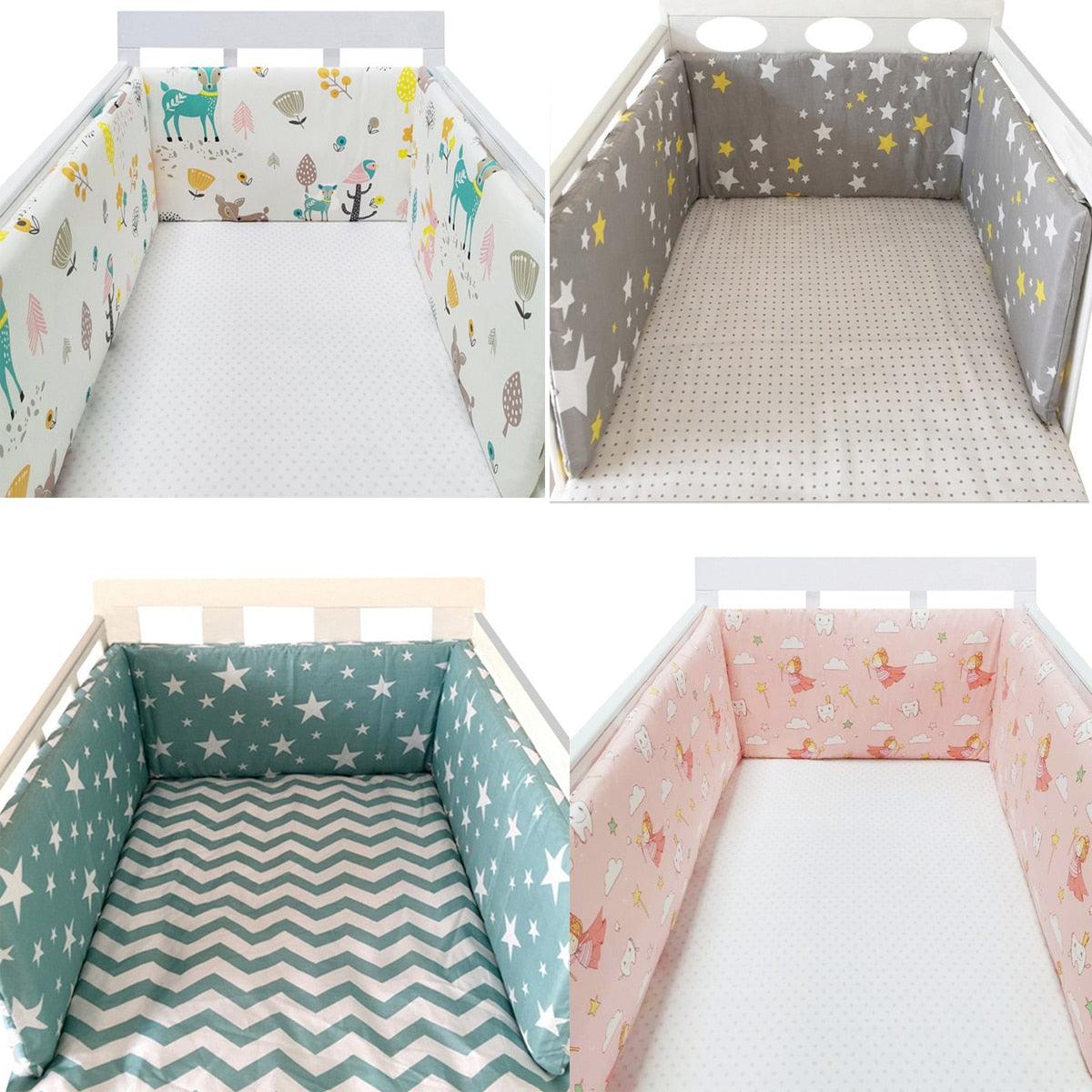 Thick One-piece Crib Around Cushion Cot Protector Pillows