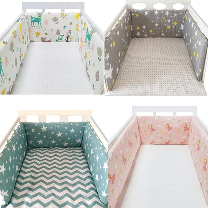 Thick One-piece Crib Around Cushion Cot Protector Pillows